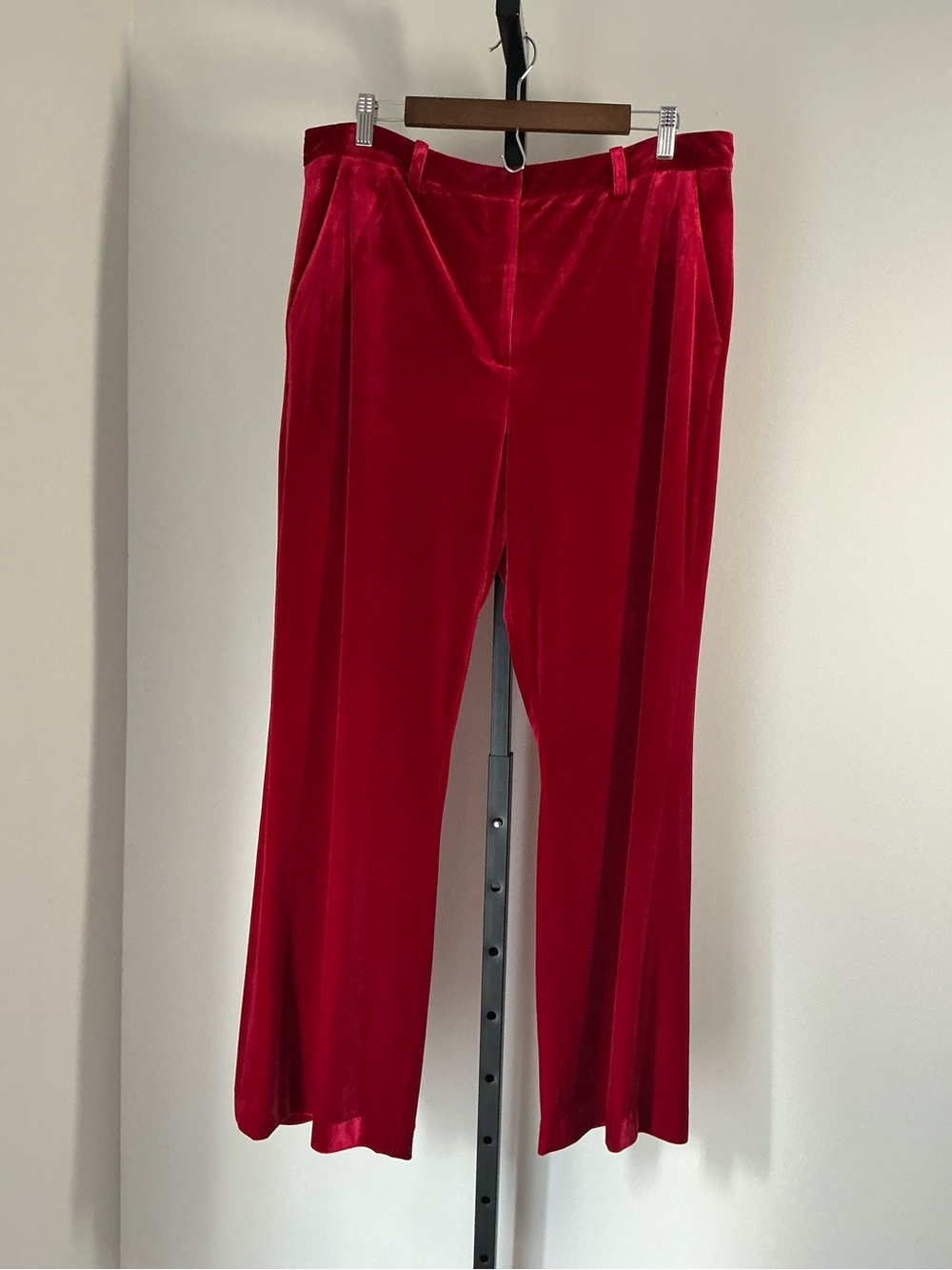 🆕 Alex Marie | Kelly Crimson Red Velvet Wide Leg Pants